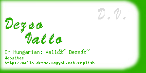 dezso vallo business card